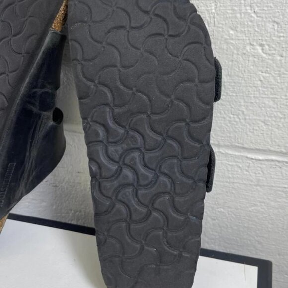 Birkenstock Arizona Big Buckle Black Leather Sandals Women's 38 EU/7 US Narrow - Picture 10 of 11